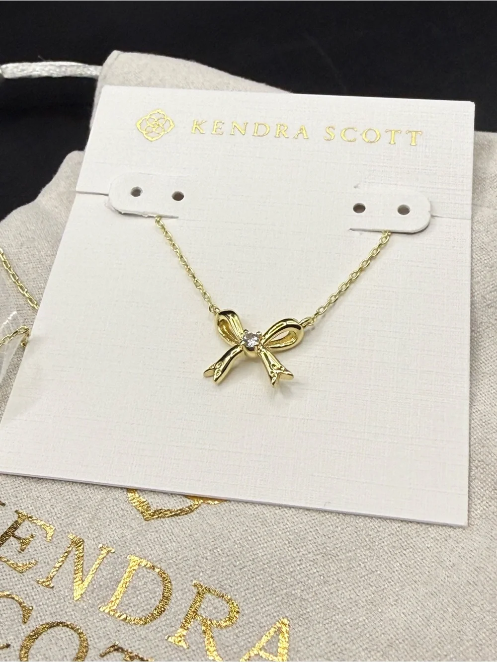 Kendra Scott Tiny Bow Pendant Necklace